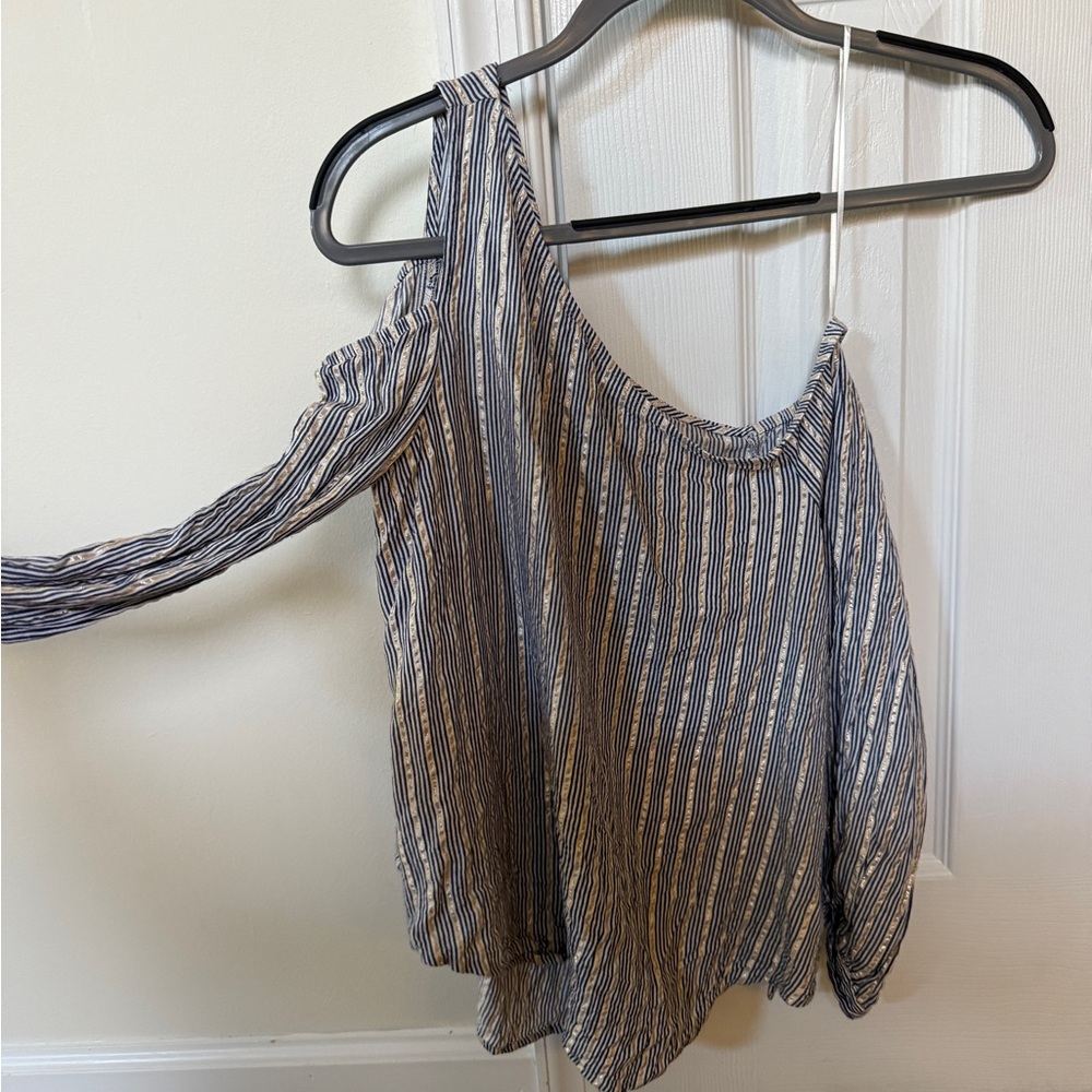 Express Striped Off-Shoulder Blouse